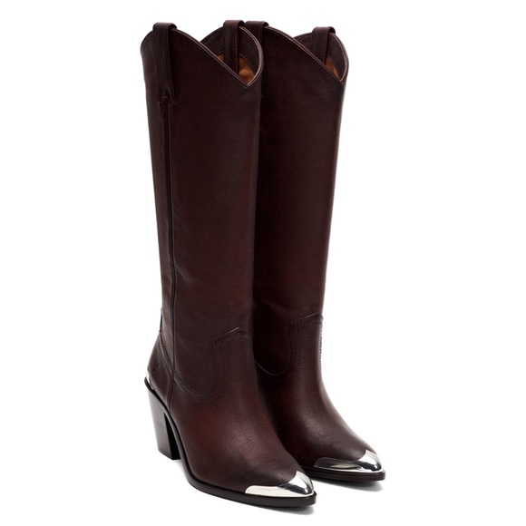 Frye Faye Metal Plate Leather Boot